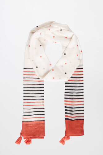 Beige Solid Viscose Scarve, , image 1